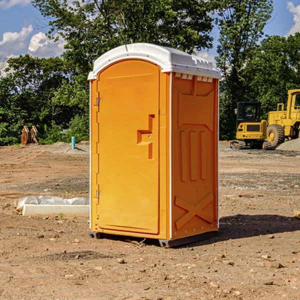 how often are the porta potties cleaned and serviced during a rental period in Falling Rock WV